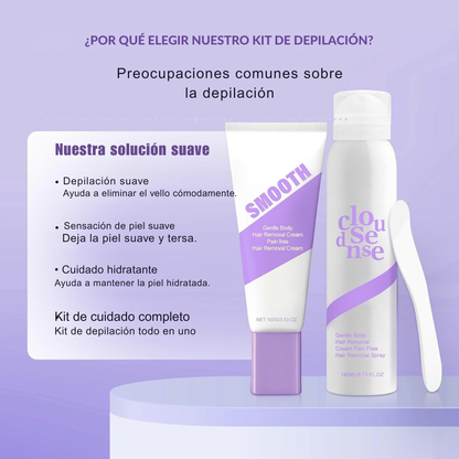 Kit de depilación corporal sin dolor y suave
